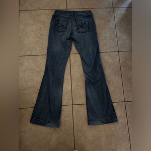 Ariat Flare Jeans Womens 26L Stretch Dark Wash Low Rise Western Denim